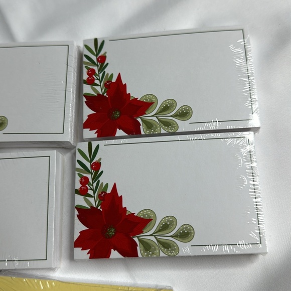 Poinsettia Enclosure Card 3.5x2.25" Pack of 50 - Picture 4 of 6